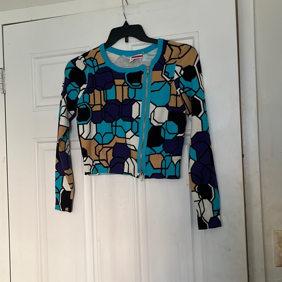 Tracy Reese Sweaters - Tracy Reese multicolored zip up sweater
